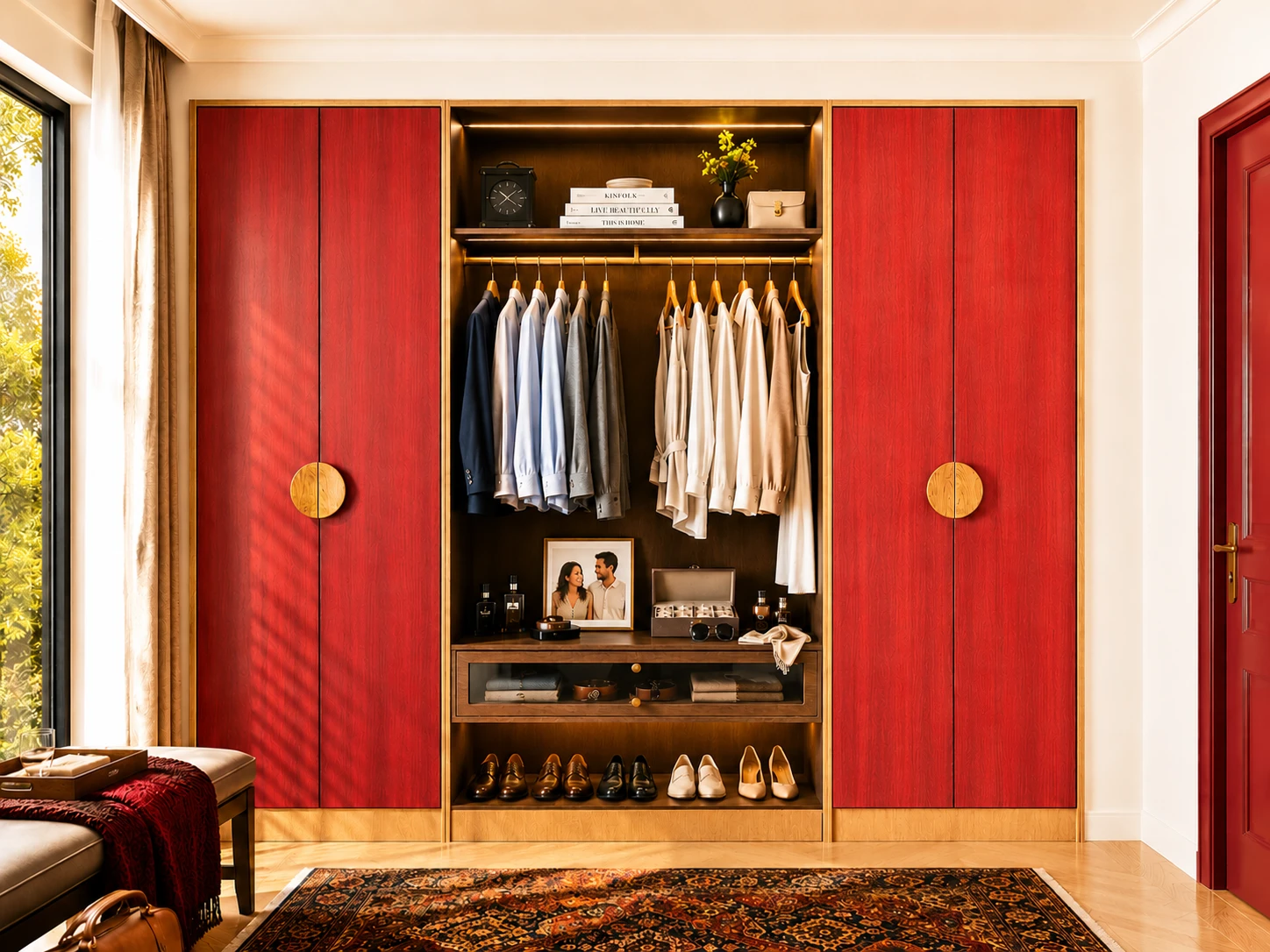 image showing a wardrobe for a couple