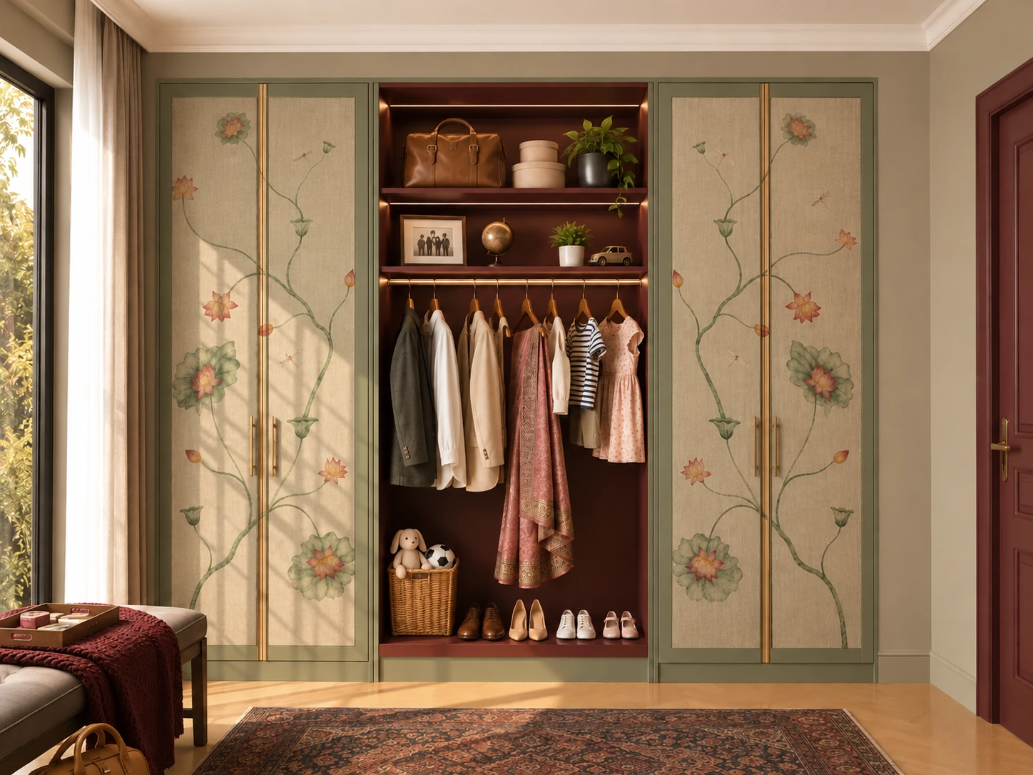 image showing a wardrobe for a family