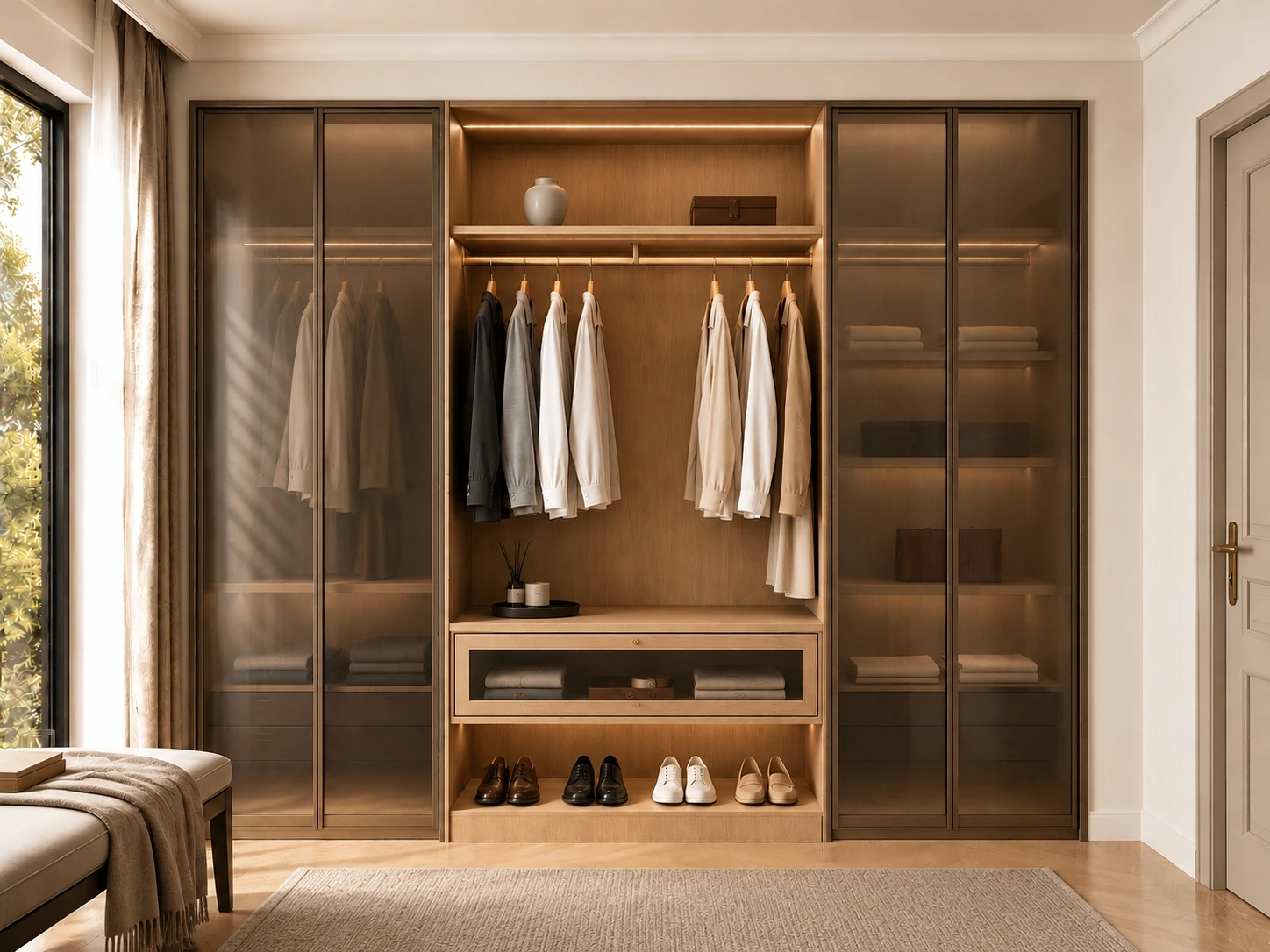image showing a wardrobe for a minimalist
