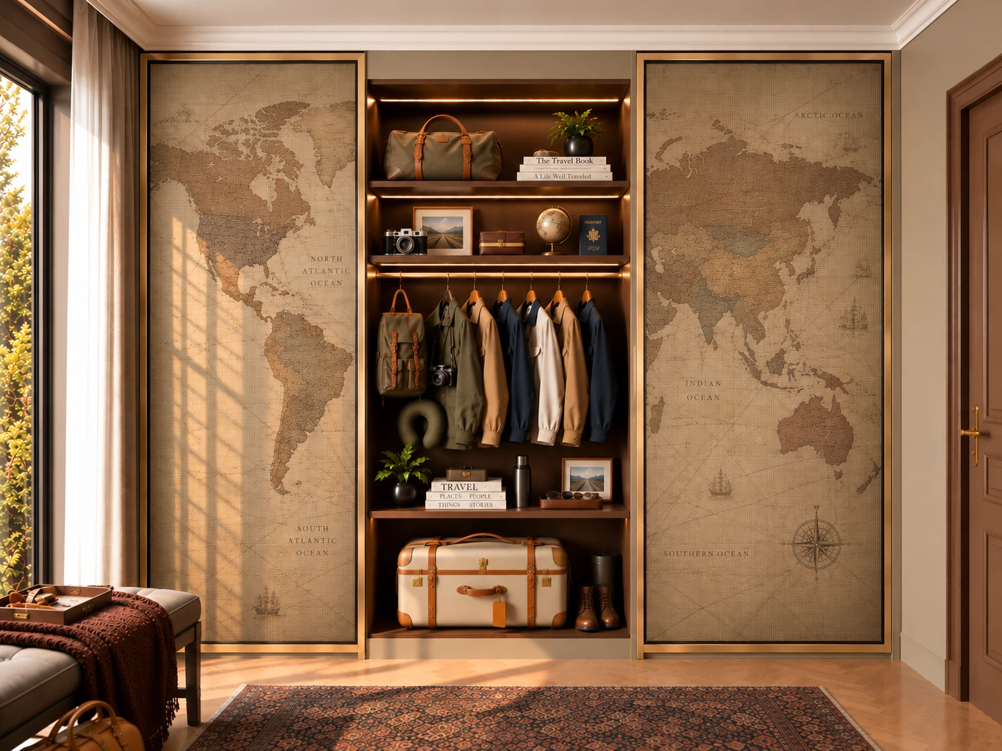 image showing a wardrobe for a traveller
